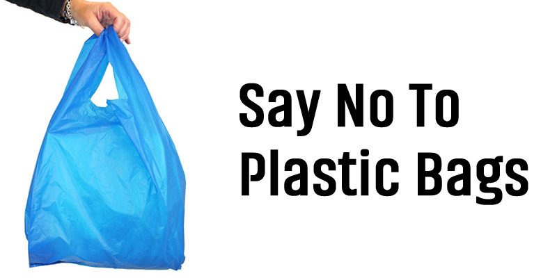 Say no to plastic bags switch to Eco friendly shopping bags with Less plastic 