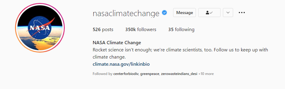 rnment Affiliate Environment Instagram Accounts