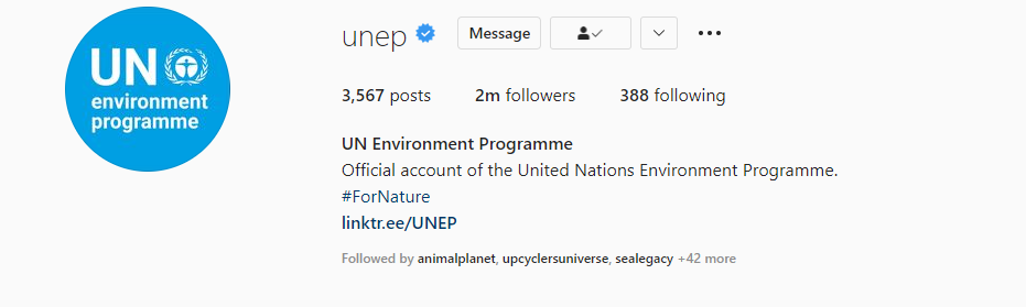 Non-Government organization (NGOs) Environment Instagram Accounts