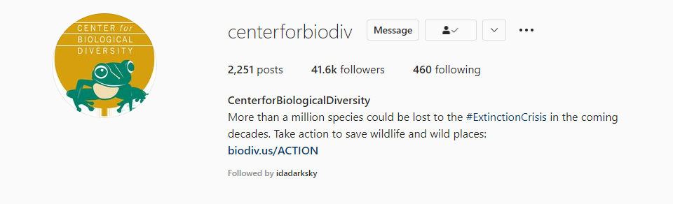 Non-Government organization (NGOs) Environment Instagram Accounts